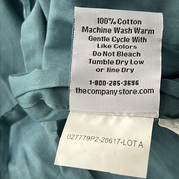 The Company Store Quilted Blue Pillow Sham - Picture 3 of 5